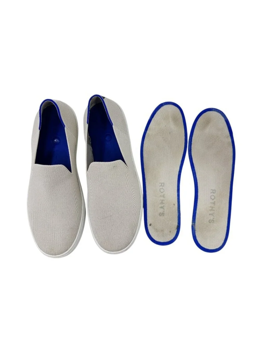 Rothy’s The Original Slip On Sneaker Women’s 8 Sand Beige Knit Washable
